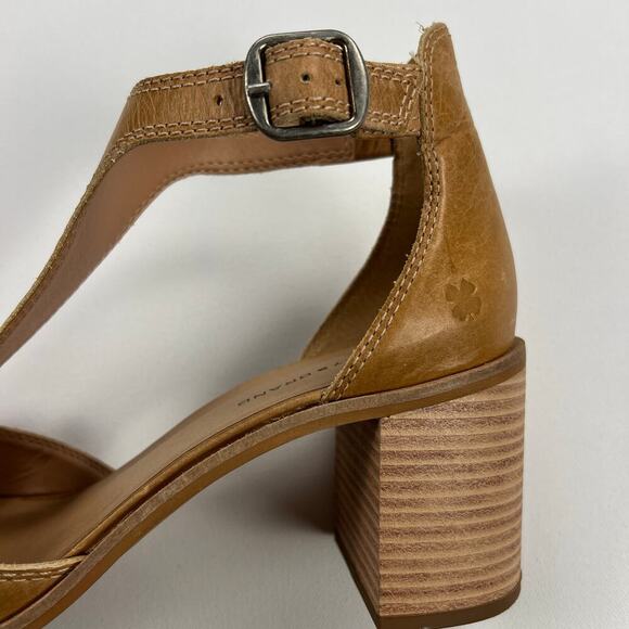 Women's Sabeni T-Strap Block-Heel City Sandals Tan Size 9.5 Runs Large (10-10.5) - Picture 4 of 13